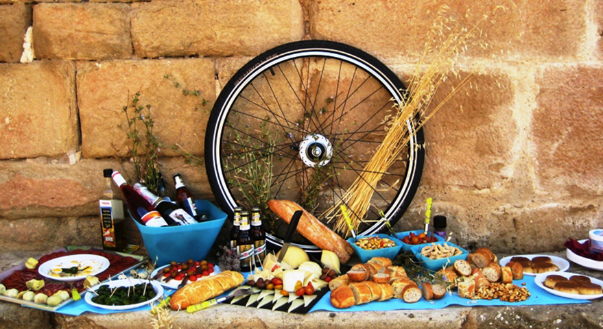 Fahrrad und Picknick